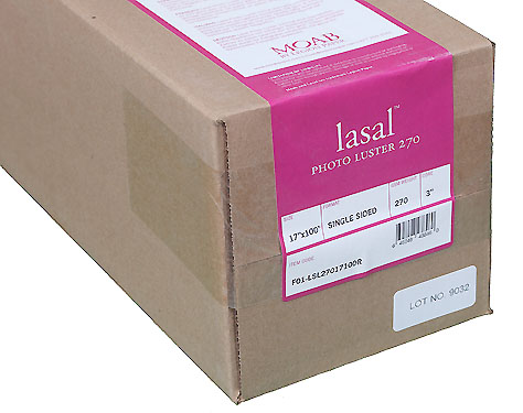 13" x 50' Moab Lasal Photo Lustre 270gsm (True Archival, pH Neutral) Roll