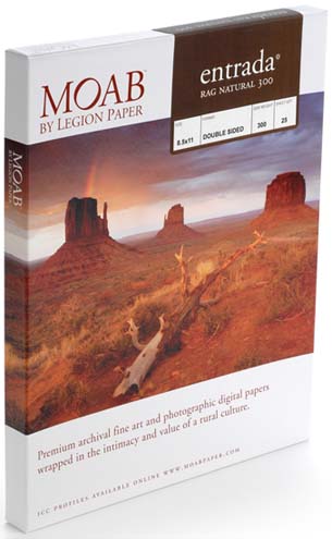 Moab Entrada, 300 gsm,  Natural, 13" x 19" (100 Sheets)