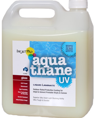 Gloss 4.0L, InkjetPro Aquathane-UV, Tough, Durable Liquid Laminate