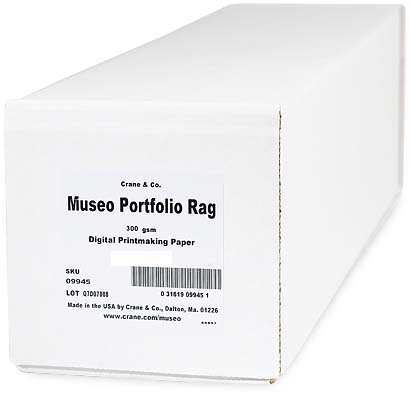 17" x 50ft Museo Portfolio Rag 300gsm Roll, 100% cotton, pH-neutral, acid free and brightener free